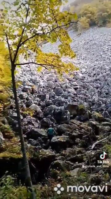 Скалы Туапсинского района. Каменное море под скалой Индюшка.
