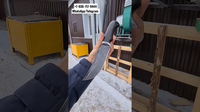 Нож с гардой, с толстым обухом, но при этом не холодное оружие #охотничьиножи #дамасскаясталь #ножи