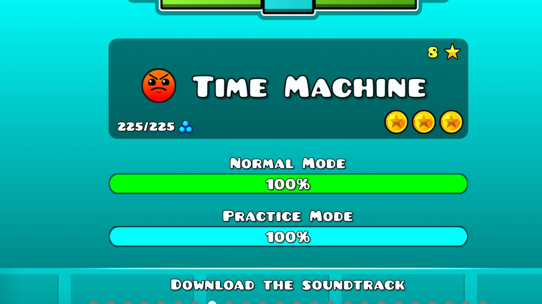 Прохождение восьмого уровня Time Machine в Geometry Dash.