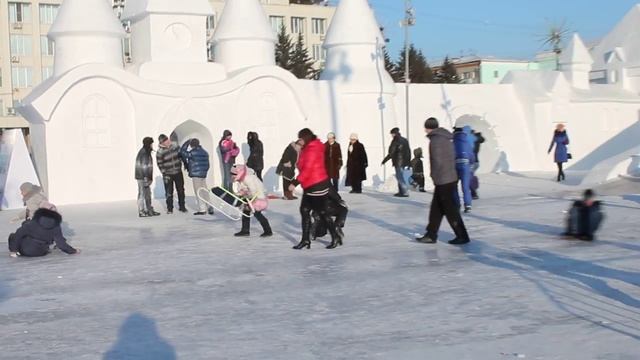 Снежный городок в Благовещенске