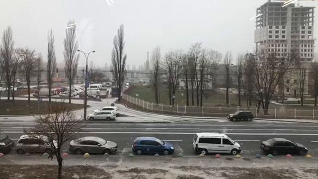 Первый снег Киев ноябрь 2018