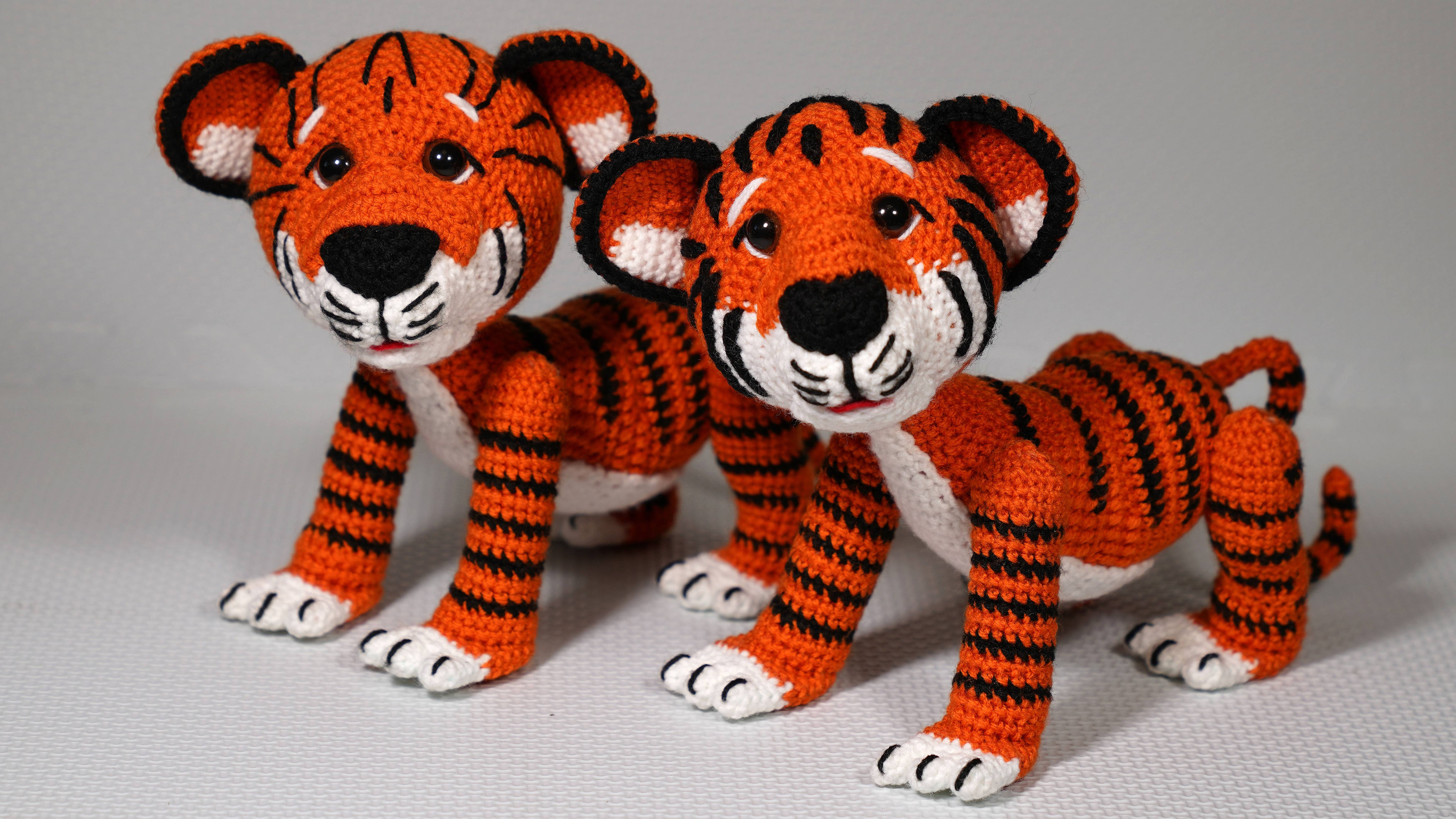 Тигр крючком. Часть 7. Вязание головы с 21 ряда. Нос. Рот.