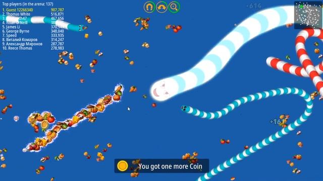 WormsZone.io Biggest Fast Slither Snake Pro / TOP 01 EPIC WORMS ZONE IO BEST GAMEPLAY! #2O