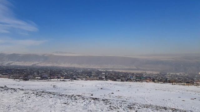 Смог над Бишкеком. Вид с Таштар Аты 23.12.2020