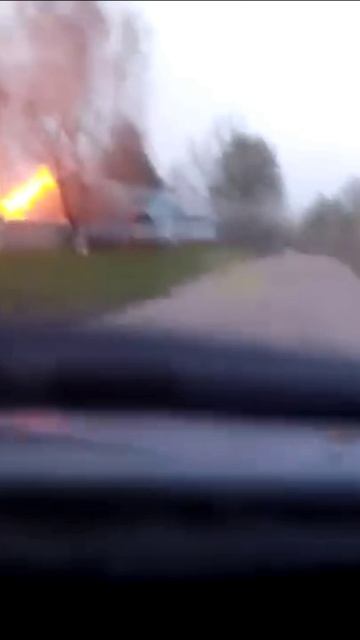 Сильный пожар в селе Сушаны Брянской области