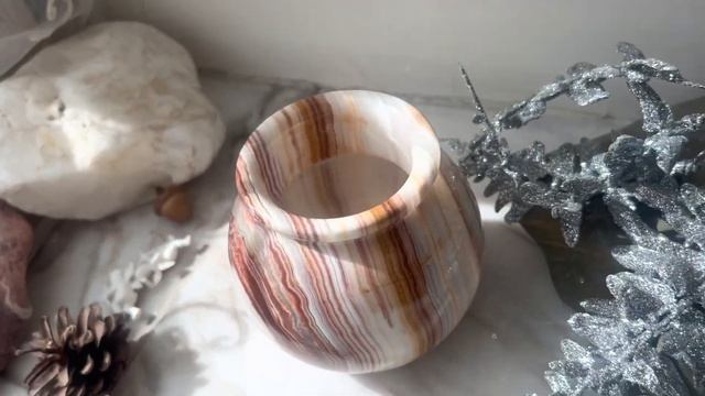 Ваза горшок из оникса