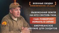 США лоббируют Израиль в Сирии, выжженная земля на юге сектора Газа, американское оружие для Саудии