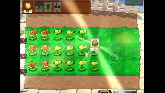 прохождение 5 первых уровней в растения против зомби (plants vs zombies)