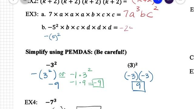 Math 7A Ch.4.1 Powers and Exponents