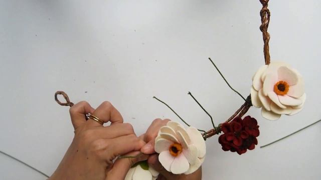 How to Make Felt Flower Half Wreath