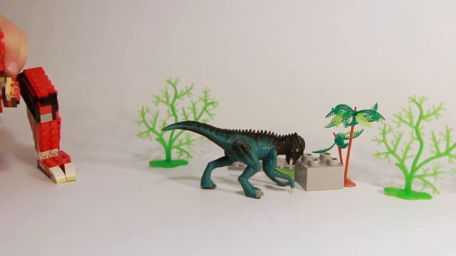 Игрушечные динозавры. Тиранозавр против Стегоцераса! Tyrannosaurus vs Stegoceras!