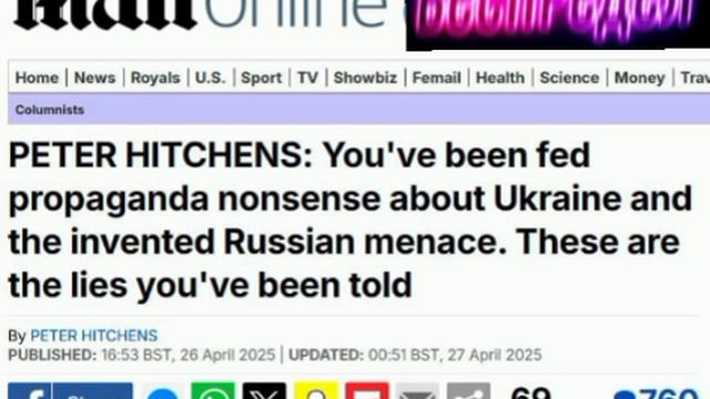 🇬🇧🇺🇦 "Вас кормили пропагандистской чепухой об Украине и о выдуманной российской угрозе" — Dail