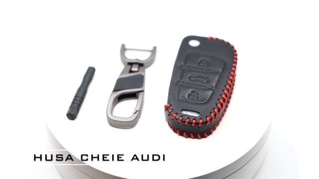 Husa Cheie Auto Audi A1 A3 A4 A6 TT Q3 Q5 Q7 Piele N-R EHS047