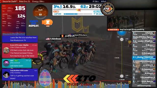 ZTO Social Ride (Triathlon Aust) 2+1 Hot Lap  ::  ZWIFT