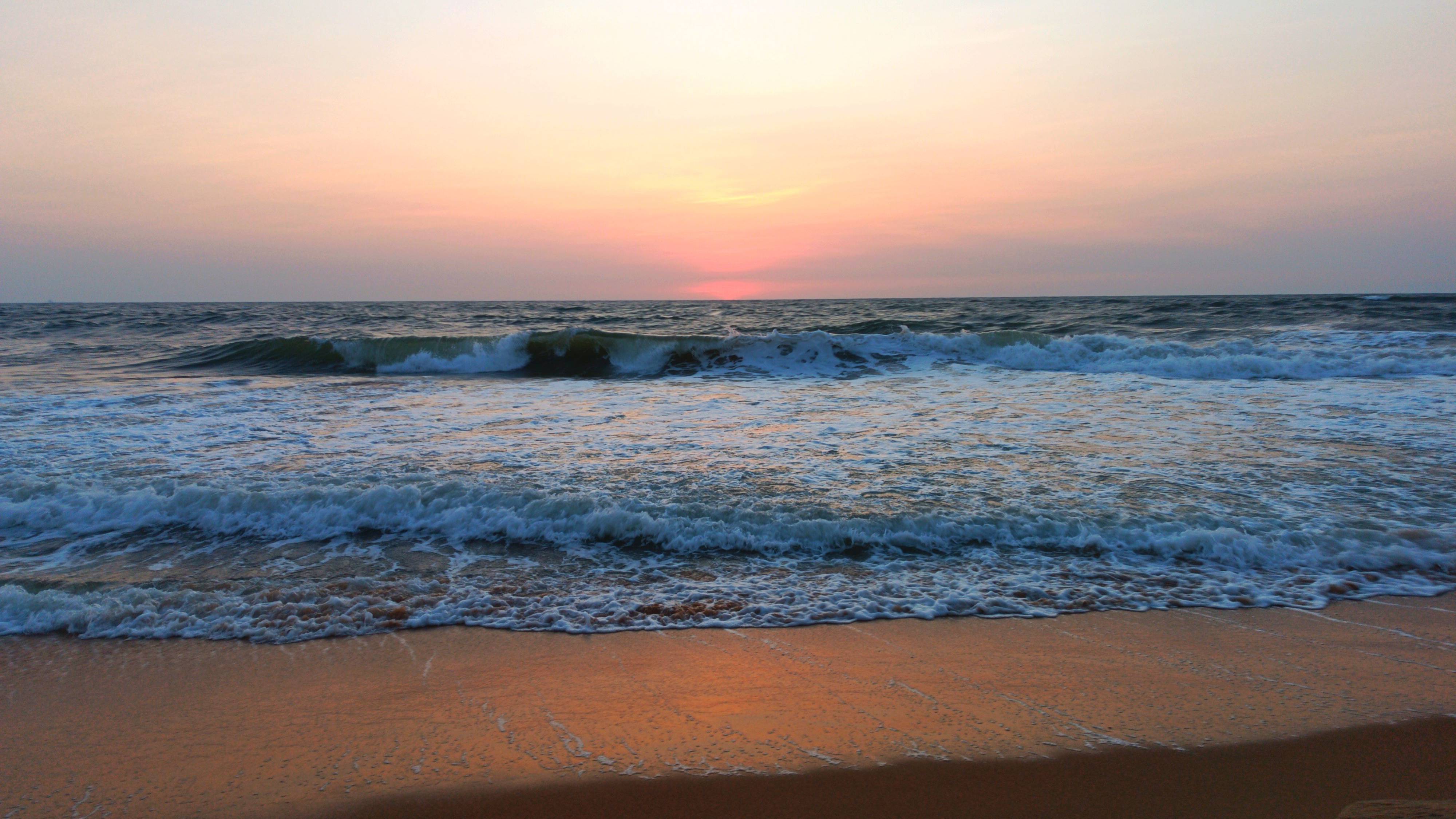 ГОА-24г. Отель "Santana Beach Resort". Закаты на пляже Кандолим. Снимаем закаты. Фото