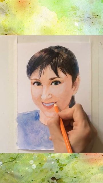 Рисую портрет акварелью