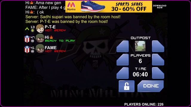 Mini Militia:1v1 Clide(Best new gen sniper !!!!)