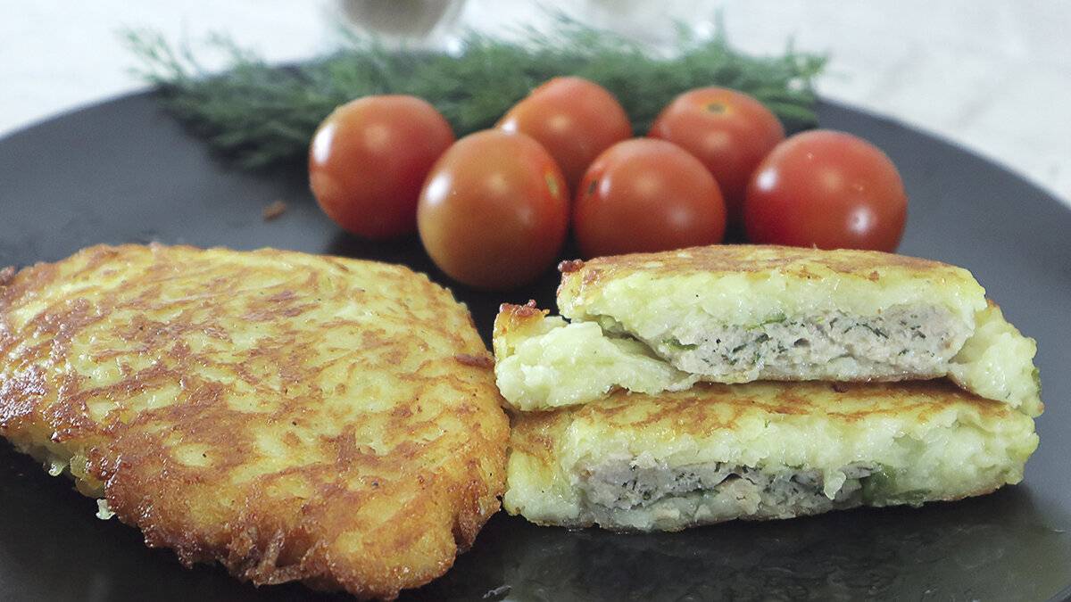 Идея ужина для всей семьи. Драники с мясом