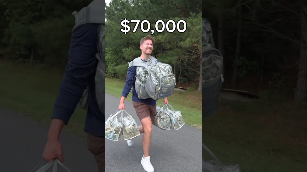 Sprinting with more and more money  #shorts#mrbeast#short #2024