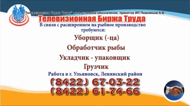 03 10 19 РАБОТА В УЛЬЯНОВСКЕ Телевизионная Биржа Труда 2