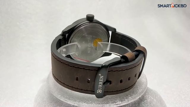Curren 8301 Men's Watch with Quartz Leather Band- Deep Brown\Coffee | Smart Pick BD