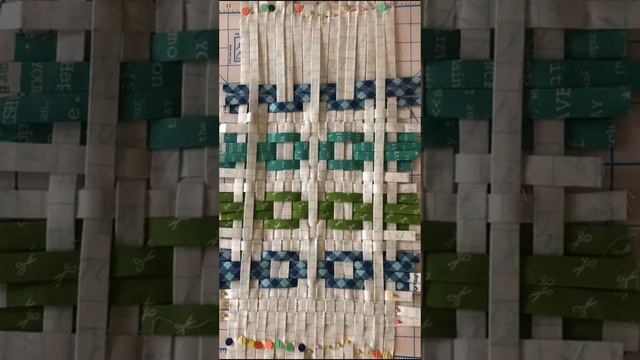 Fabric weaving - Chains Mini Quilt