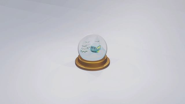 шарик со снегом cubemer   #cubemer