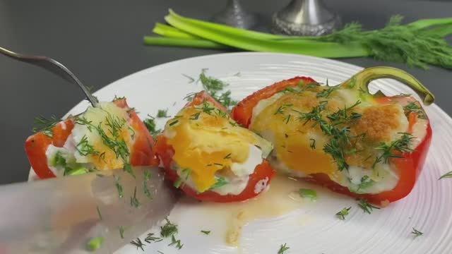 Вкусная закуска из запеченного перца