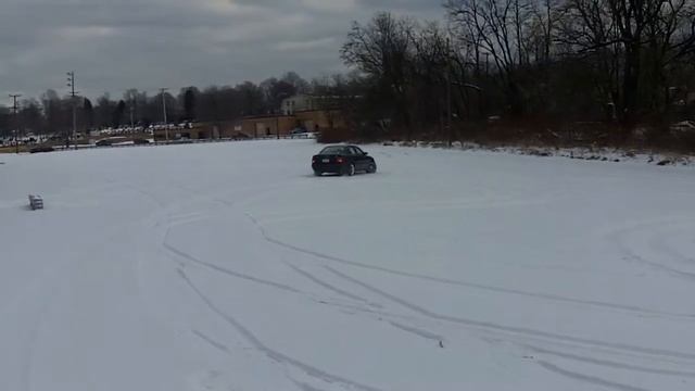 Audi a4 1.8t snow drifting