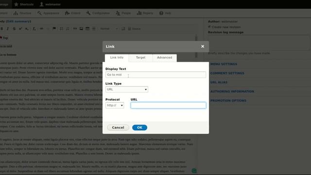 Test CKEditor Anchor Link 8.x-1.7 with Drupal 8.8.2