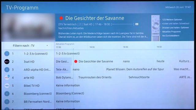 Samsung QLED TV 2018: Aufnahme von Fernsehsendungen