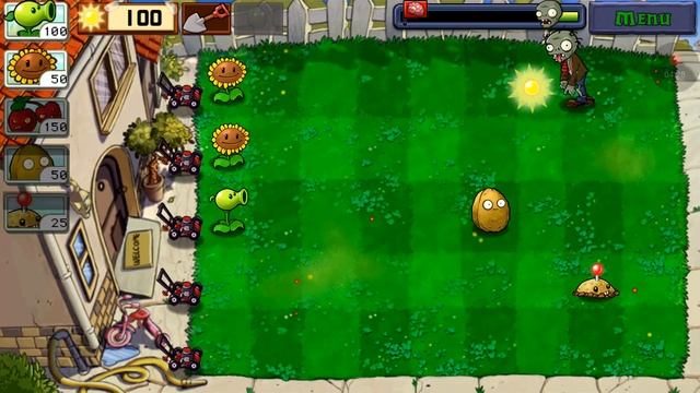 Plants vs Zombies Day Level 5-6 植物大戰殭屍  نباتات ضد كائنات غريبة पौधे बनाम जौंबी Растения против Зомб