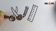 Ножницы Карандашный Рисунок Для Детей Scissors Pencil Drawing For