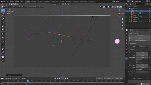 Blender Beginner Tutorial-Colorful particles follow predefined path and with predefined width