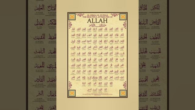 99  СВЯЩЕННЫХ ИМЕН АЛЛАХА