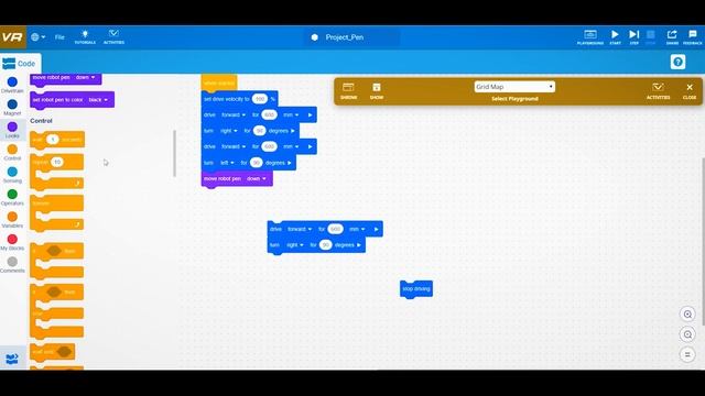 Виртуальная робототехника. VEXcode VR. Урок 4