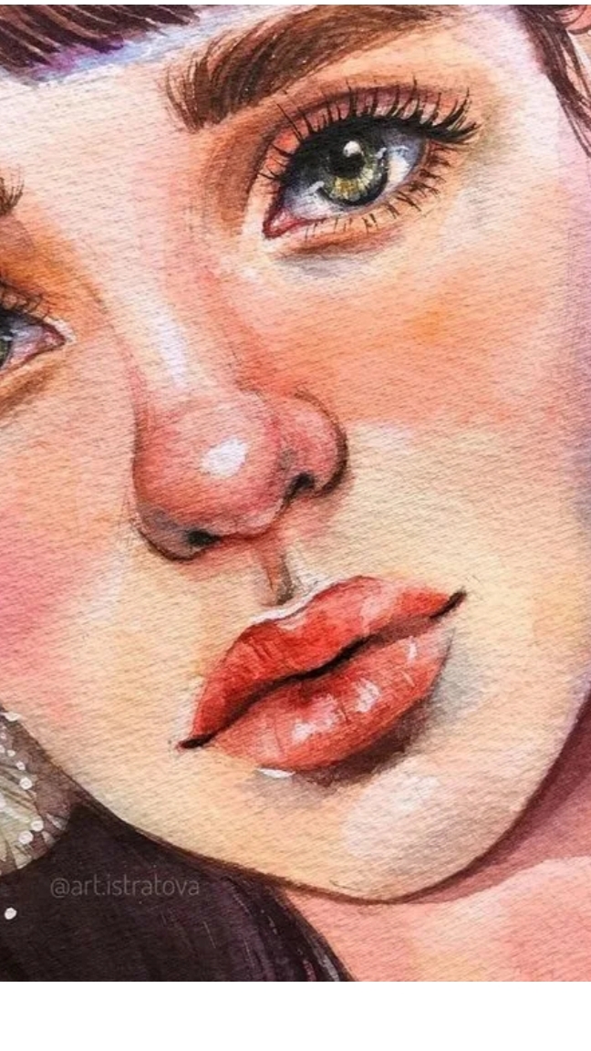 рисую партрет девушки