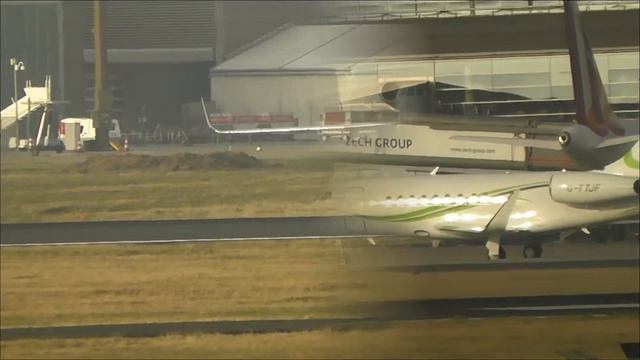 *Special* Private Dassault Falcon 2000S G-TTJF Landing and Taxing @Bremen