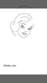 Как нарисовать Белоснежку. How to draw Snow White