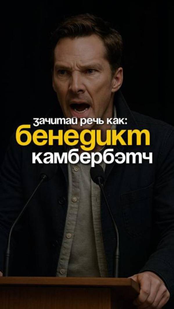 Выступи со знаменитой речью Бенедикта Камбербэтча