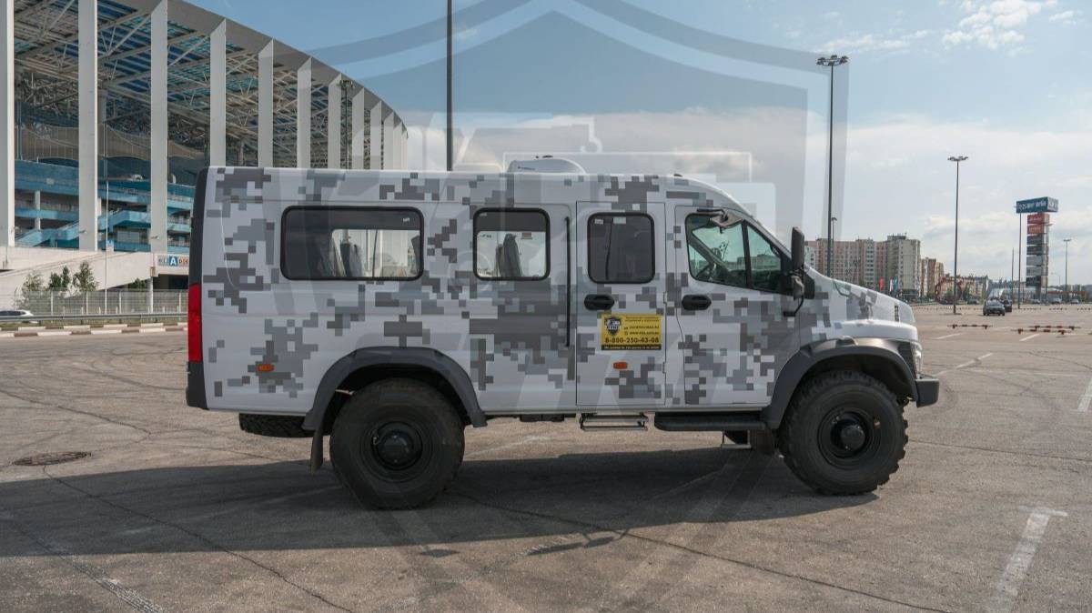 ВАХТОВЫЙ АВТОБУС НЕКСТ ТРИО ЦМФ на 16 мест  ЗИМНИЙ КАМУФЛЯЖ от ООО 
