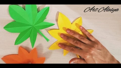 Как из бумаги сделать листья легко!