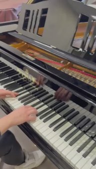 Звучит Steinway & Sons A-188 восстановленный отреставрированный