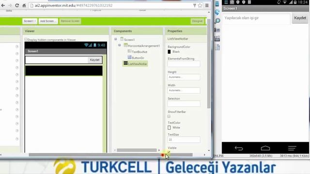 App Inventor 2 Eğitimi 101 - Ders 7: Listview - Bölüm 4