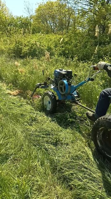 Адаптер для мотоблока в работе.