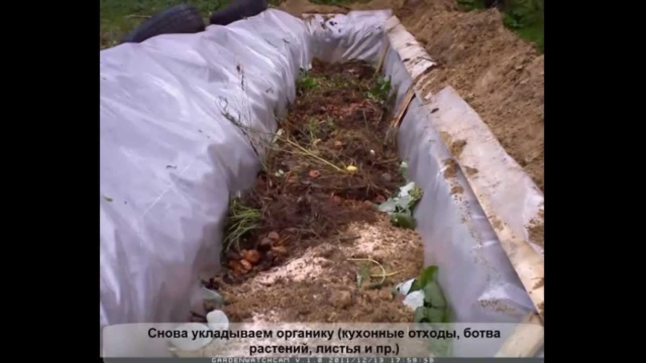 Устройство теплой грядки