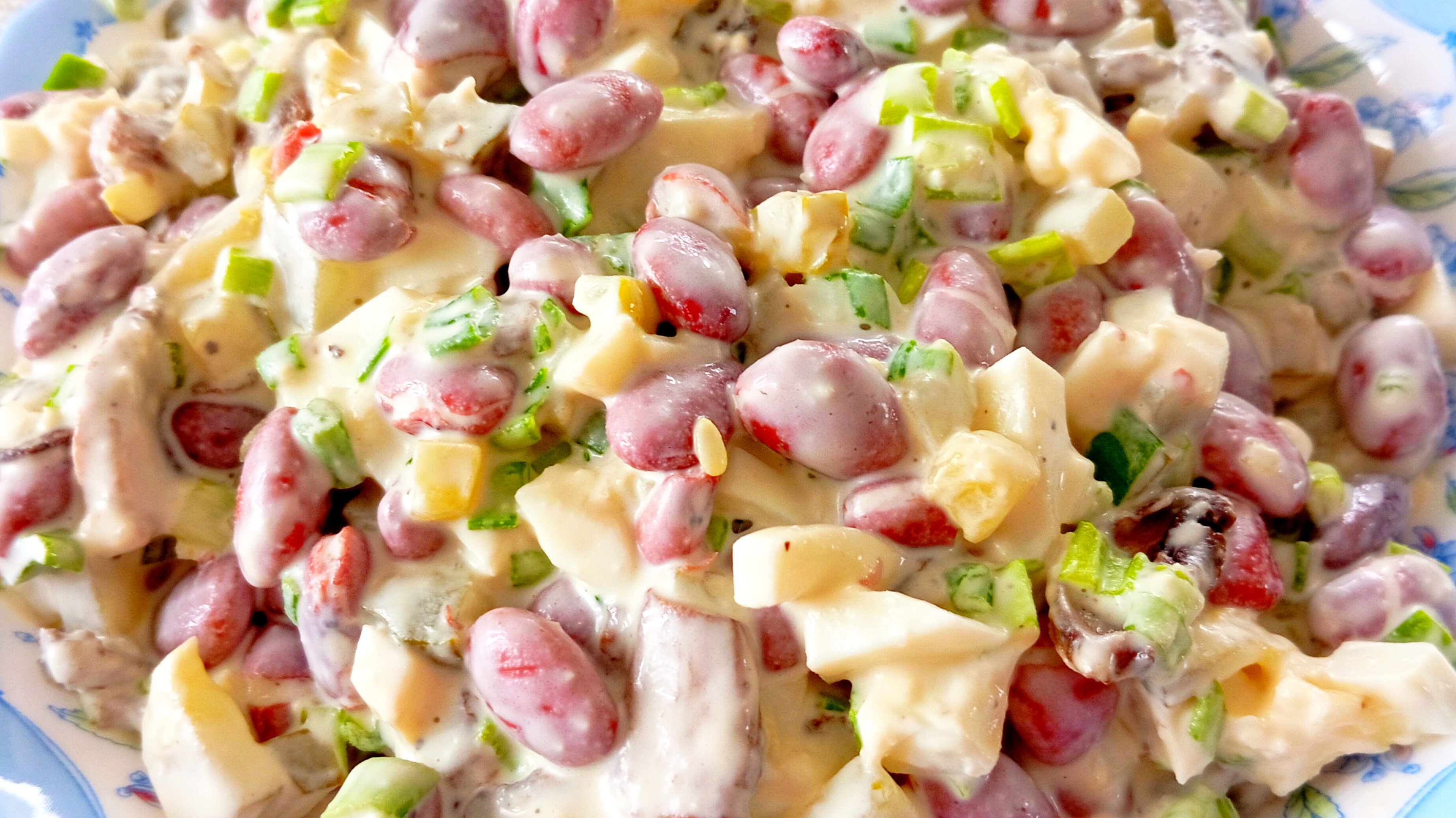 Салат 🥗 с фасолью 🫘 и грибами 🍄🟫