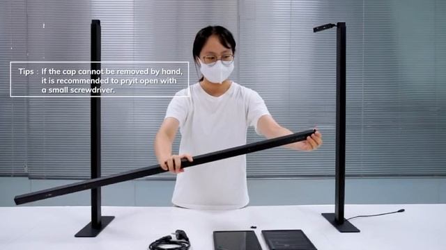 Установка электронных ценников Vormatic LCD на направляющее крепление