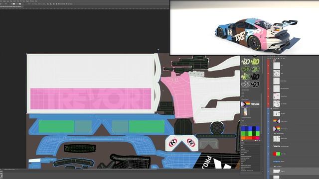 Livery timelapse of the new Porsche 911 GT3 R (992)