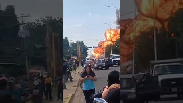 В Камагуане, Гуарико (Венесуэла), загорелся автоцистерна